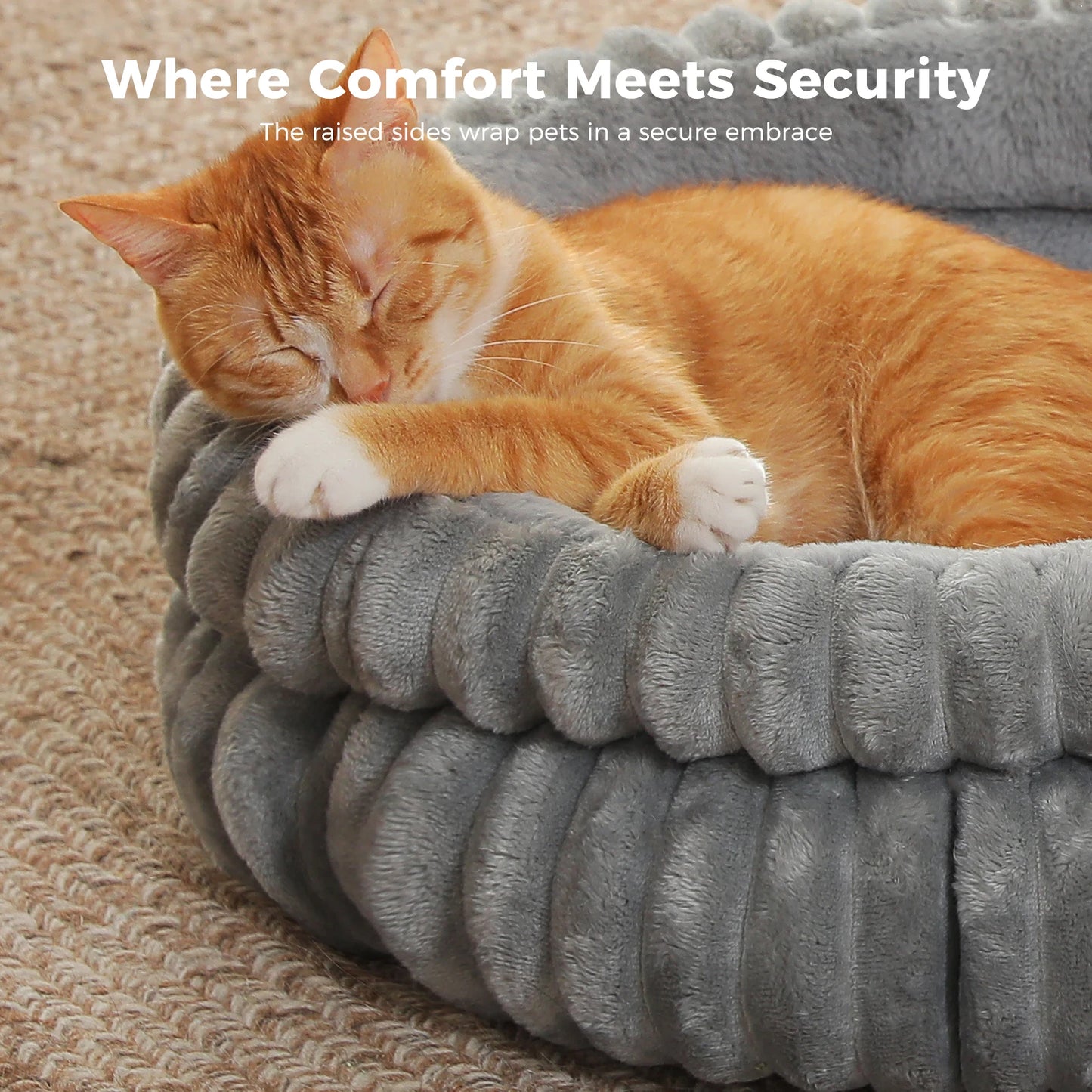 PAWZ Road Round Dog And Cat Bed For Medium Pets Washable Indoor All Seasons