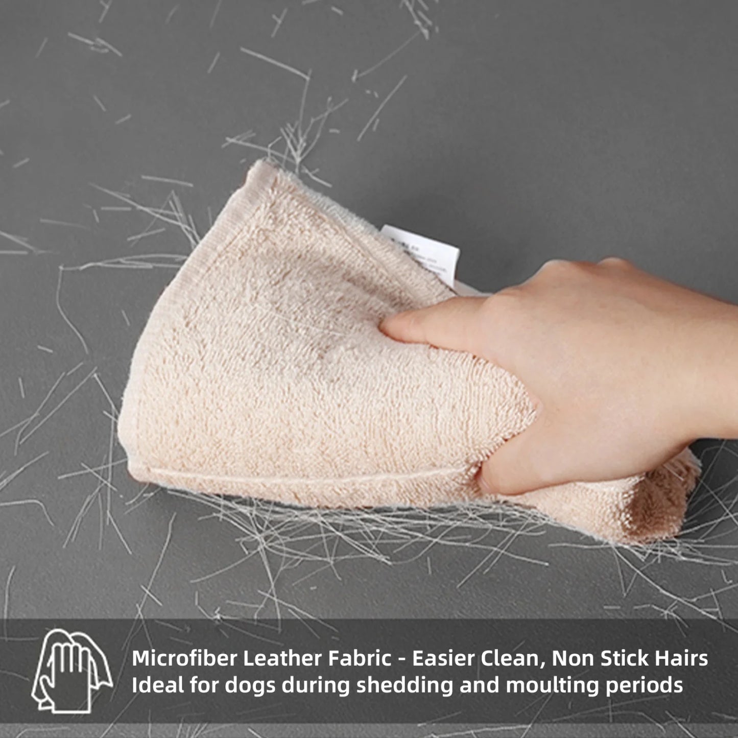M-2XL All Breed Microfiber Leather Dog Bed With Foam Base