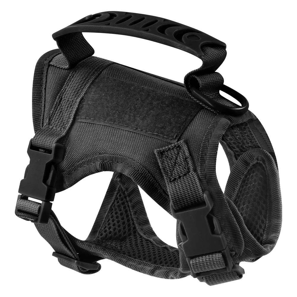 Tactical Cat Harness Leash Set With Handle And 9 Patches