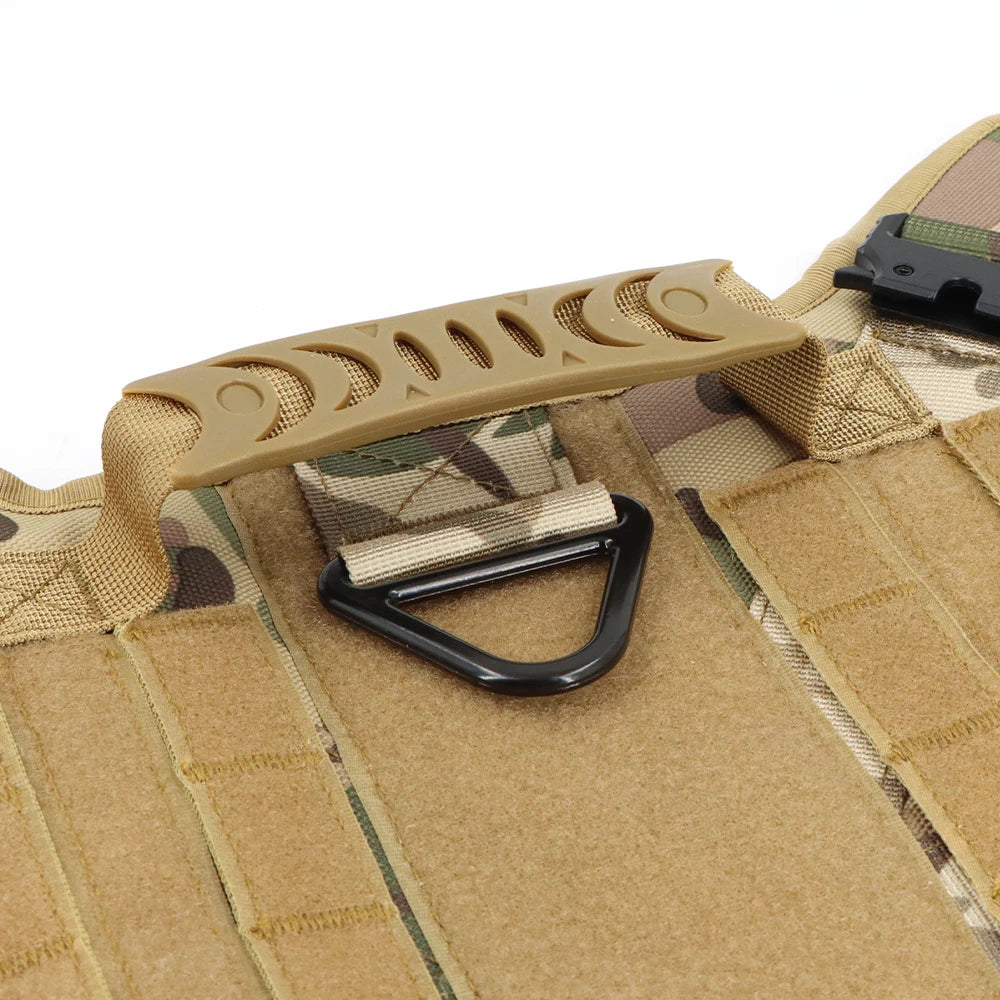 Military Tactical Dog Harness Vest With Leash Patches Set For Malinois