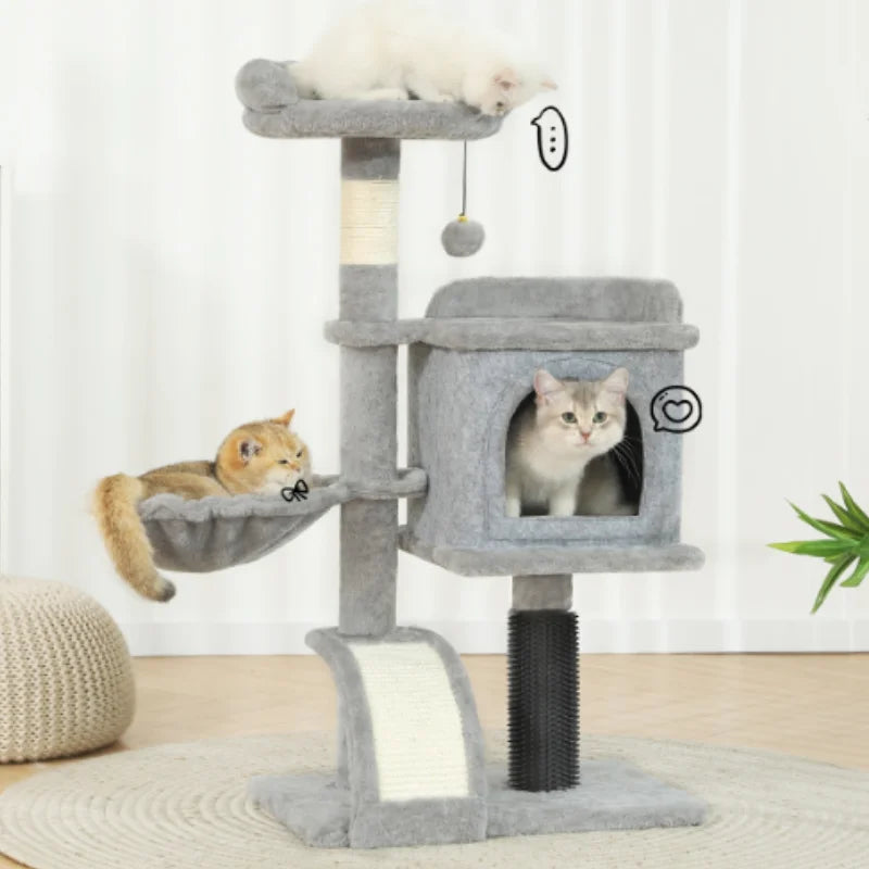 Hoopet 36.6 Inch Cat Tree Climbing Frame With Hammock