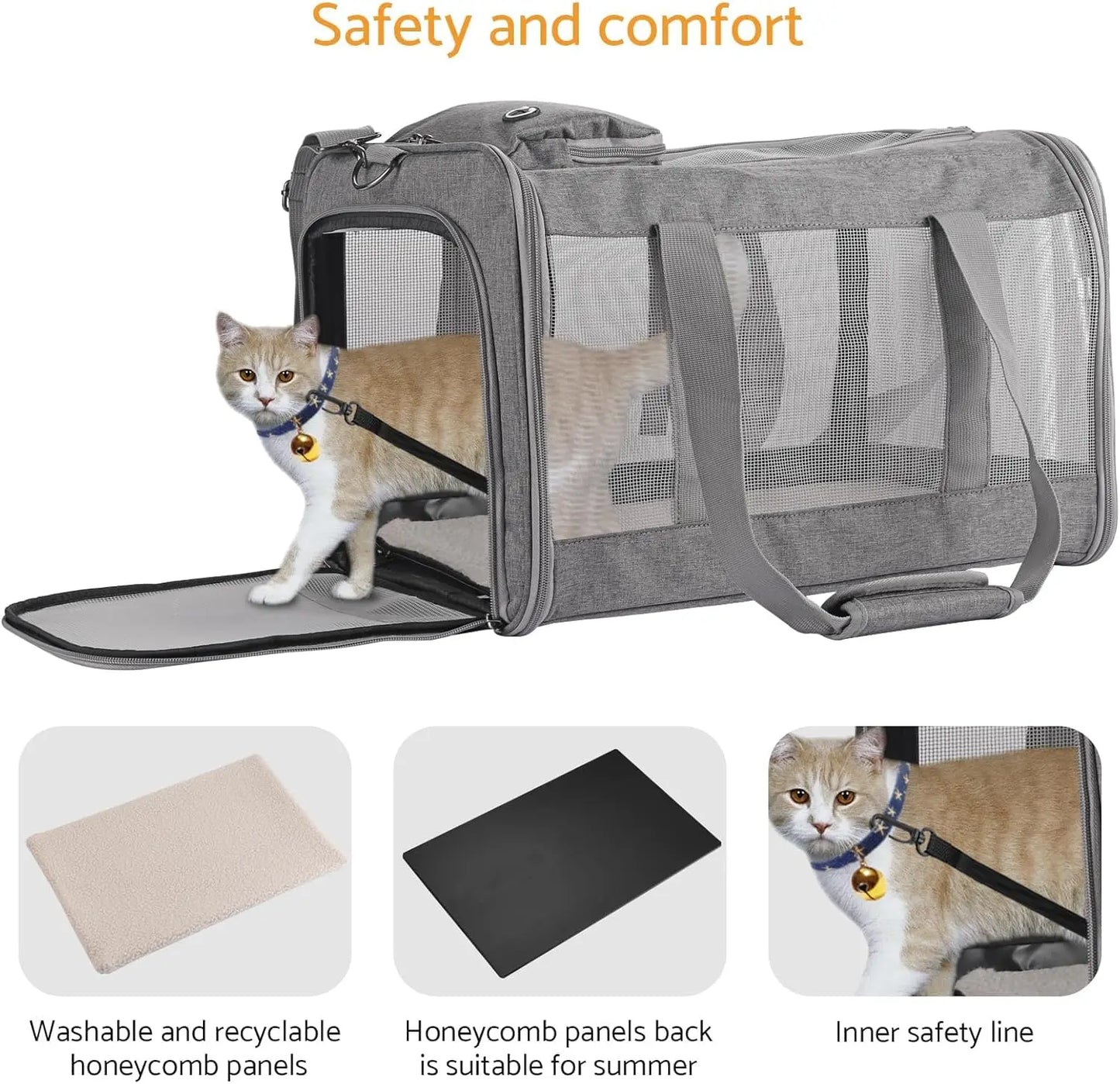 Airline Approved Soft Pet Carrier for Cats and Dogs Travel