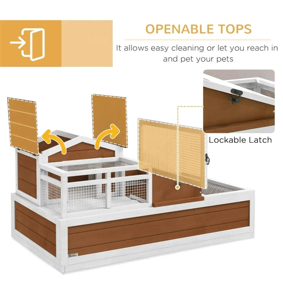 Wooden Rabbit Cage - Secure & Durable | Fast Shipping (Not Available at)