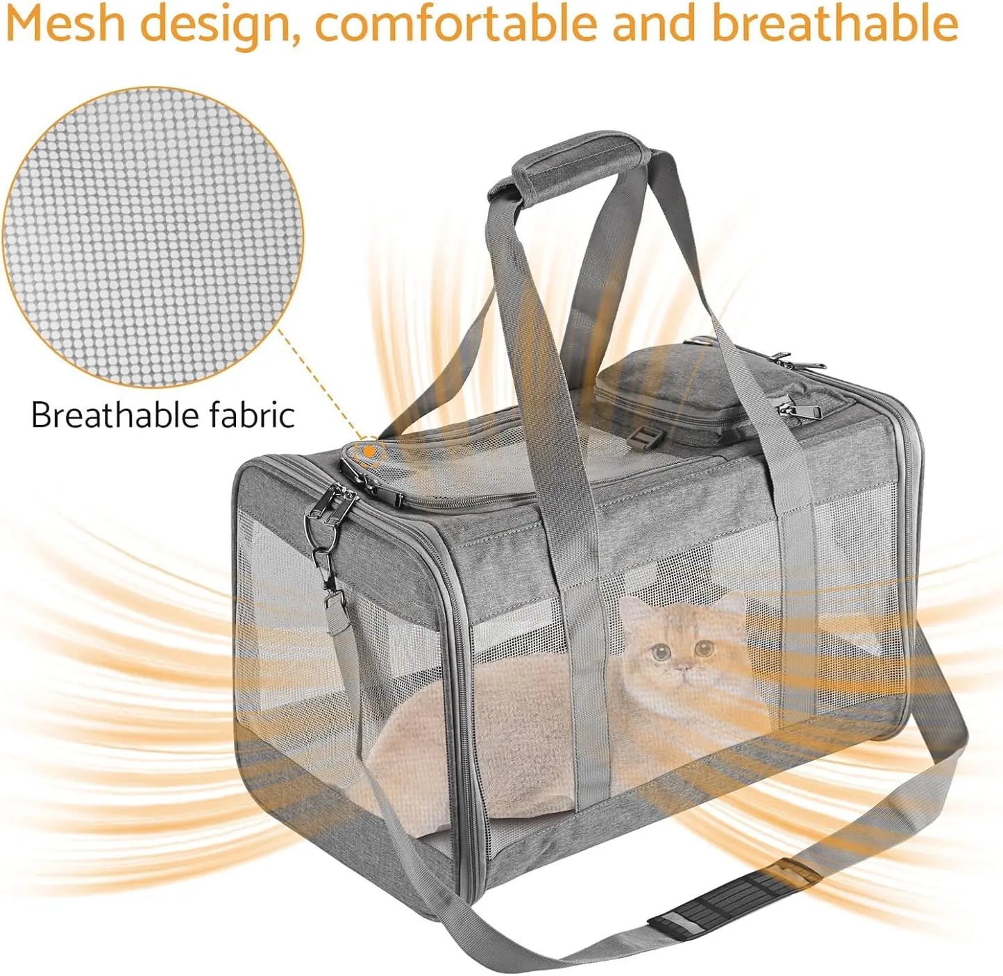 Airline Approved Soft Pet Carrier for Cats and Dogs Travel