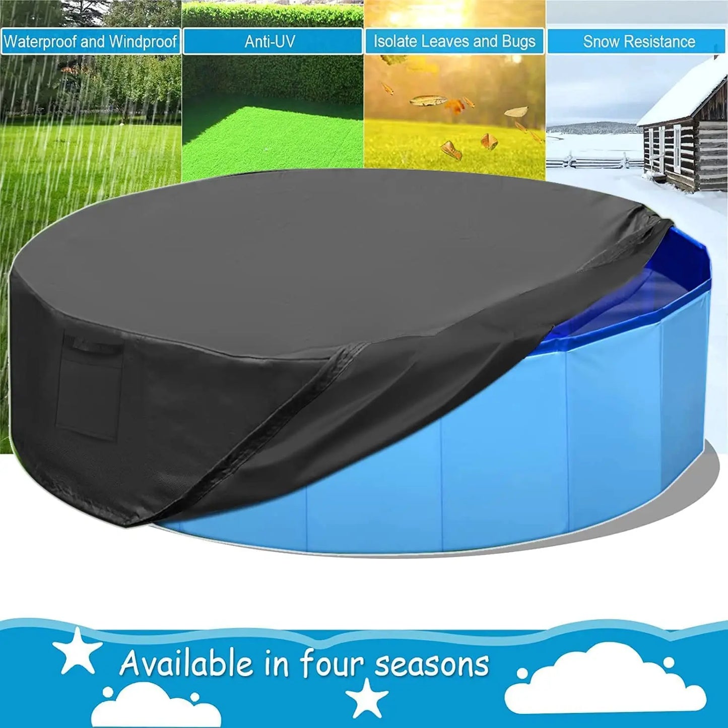 Foldable Portable Dog Pool For Large Dogs Bath Tub