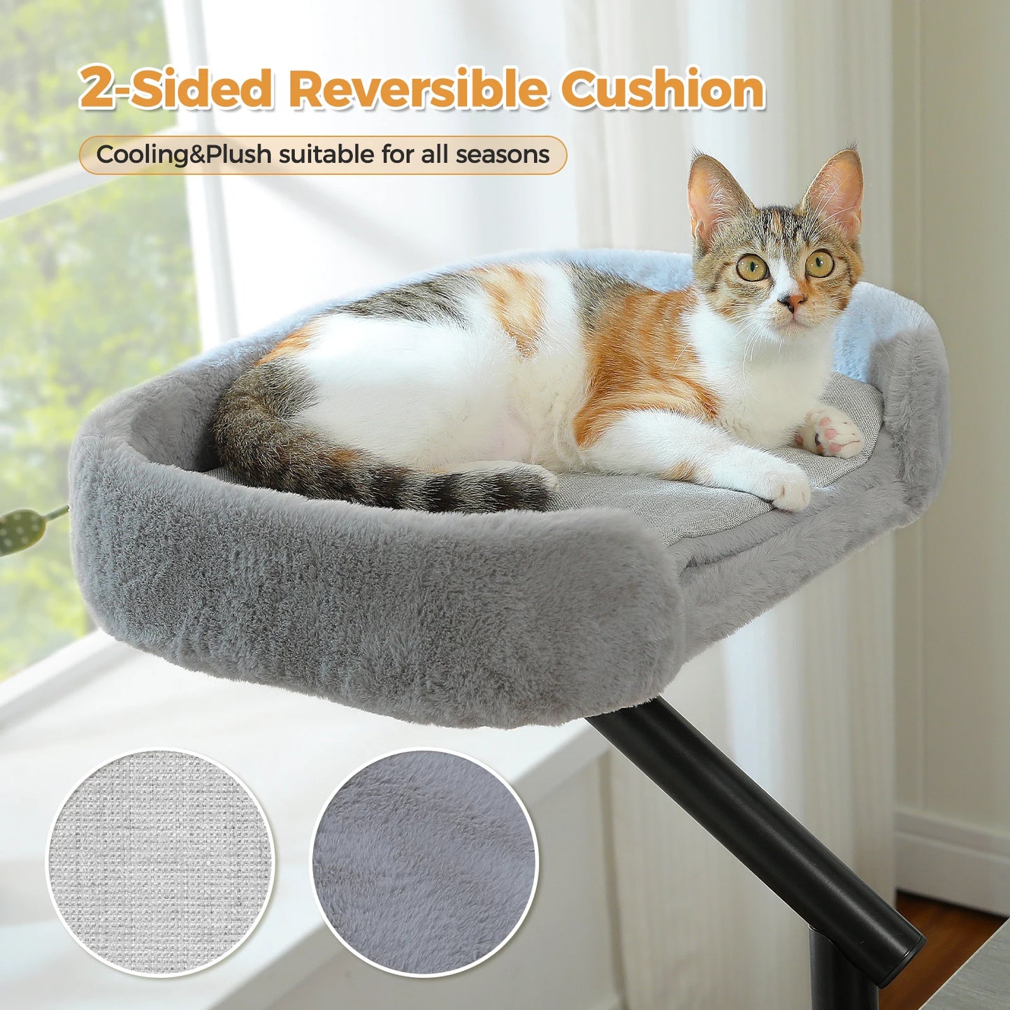 Cat Desk Bed 360 Rotatable Stand For Indoor Cats Hammock