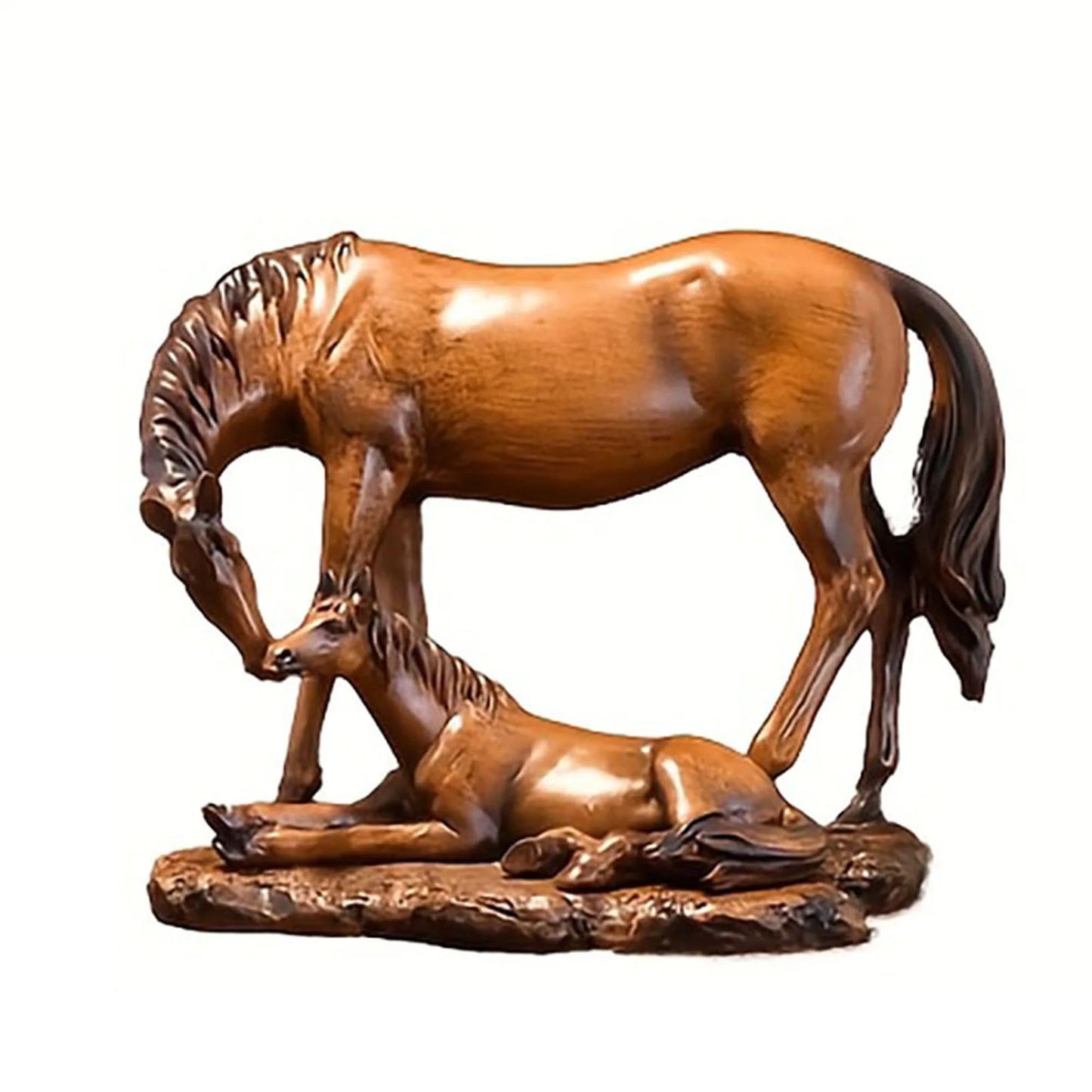 Elegant Resin Horse Figurine For Christmas Table Centerpiece