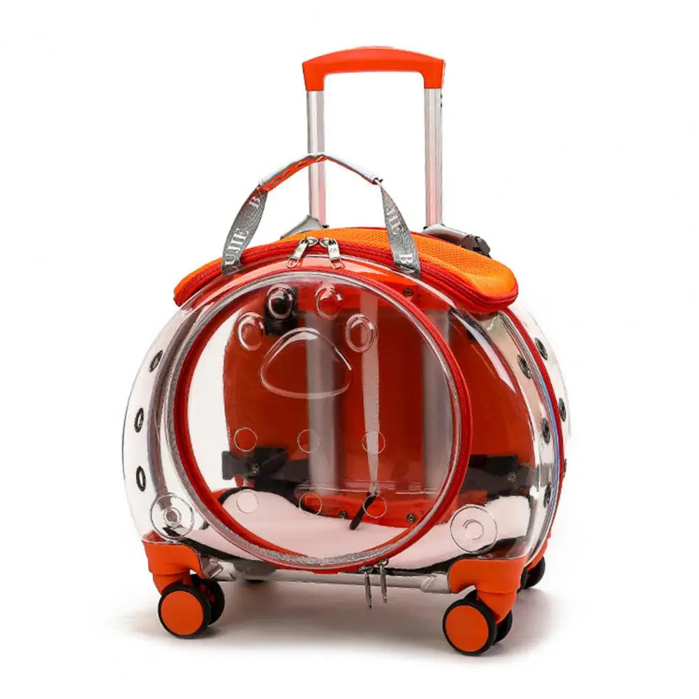 Portable Pet Trolley Case With Ventilation Holes For Cats